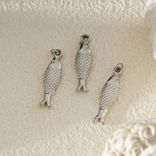 Lot de 3 Pendentifs Poisson Argenté