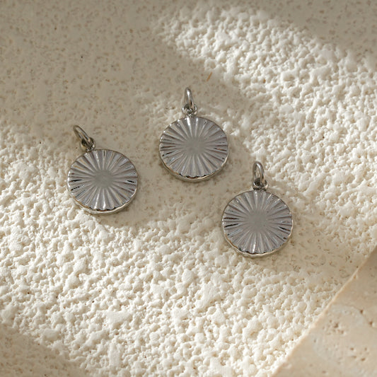 Lot de 3 Pendentifs Médaillons Ronds Argentés