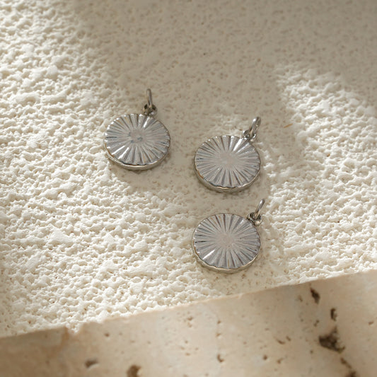 Lot de 3 Pendentifs Médaillons Ronds Argentés