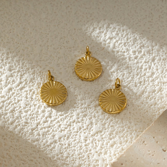 Lot de 3 Pendentifs Médaillons Ronds Dorés