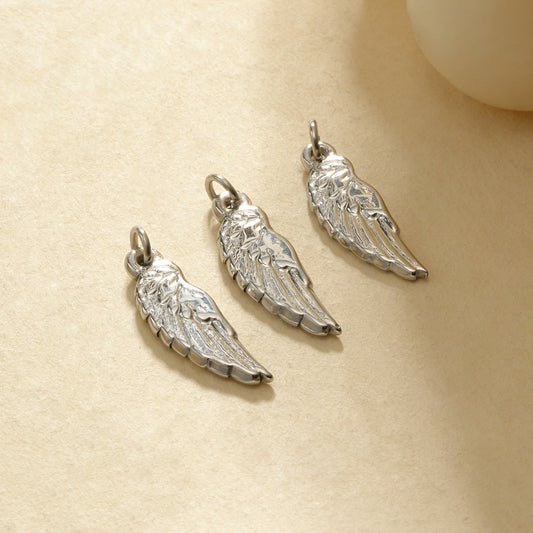 Lot de 3 pendentifs argentés ailes d'anges