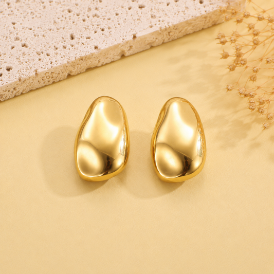 Boucles d'oreilles à clip bombées