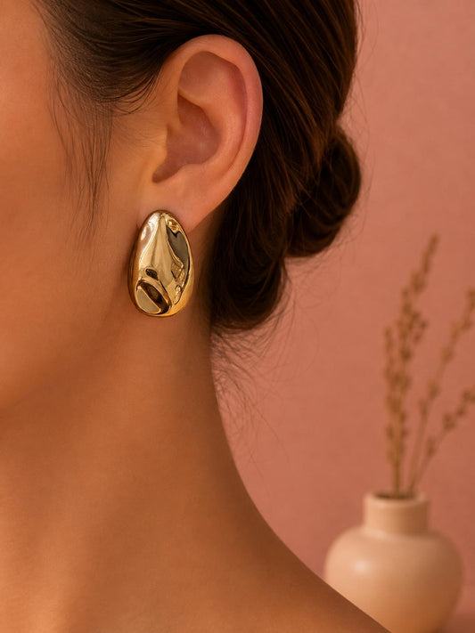 Boucles d'oreilles à clip bombées