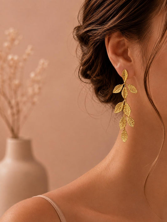 Boucles d'oreilles feuilles de laurier