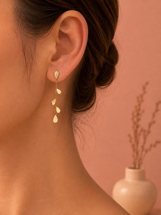 Boucles pendantes gouttes en chute