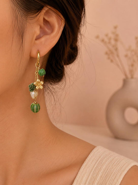 Boucles d'oreilles pendantes colorés