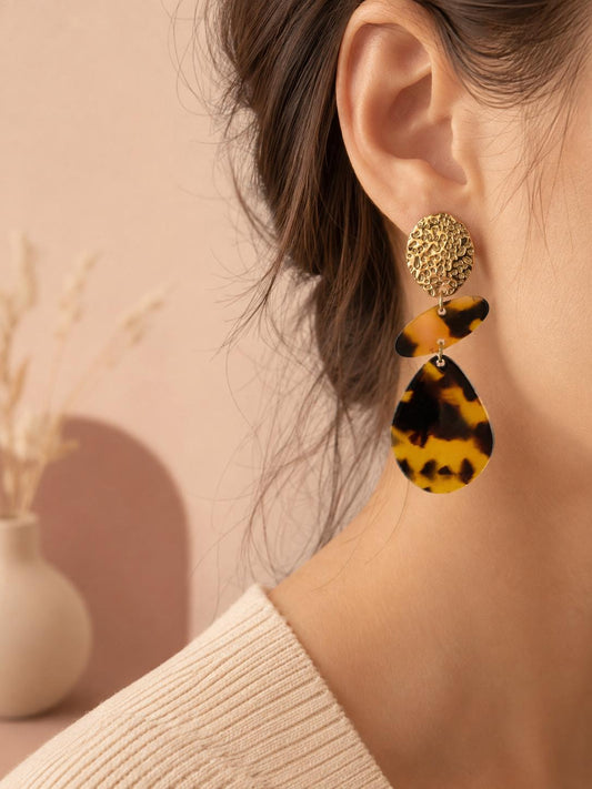 Boucles pendantes goutte effet écaille