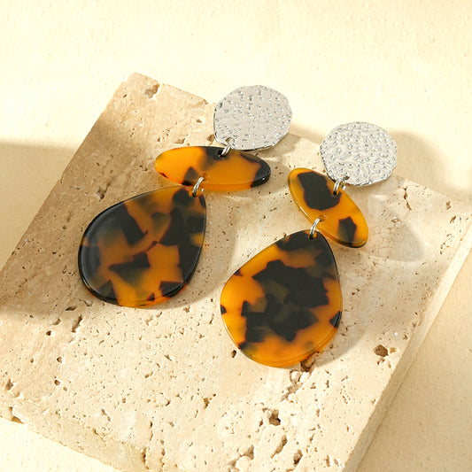 Boucles pendantes goutte effet écaille