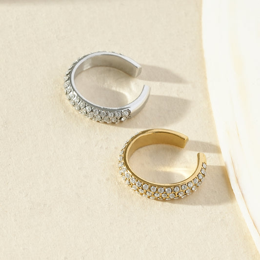 Bague d'oreille anneau pavé de strass