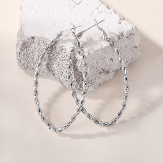 Boucles d'oreilles créoles ovale