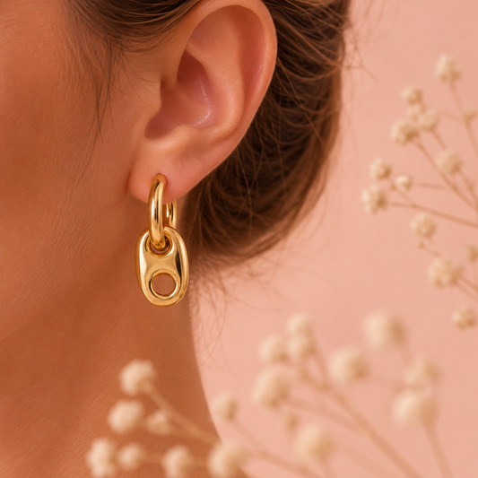 Boucles d'oreilles créoles ovale ajouré