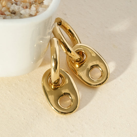 Boucles d'oreilles créoles ovale ajouré