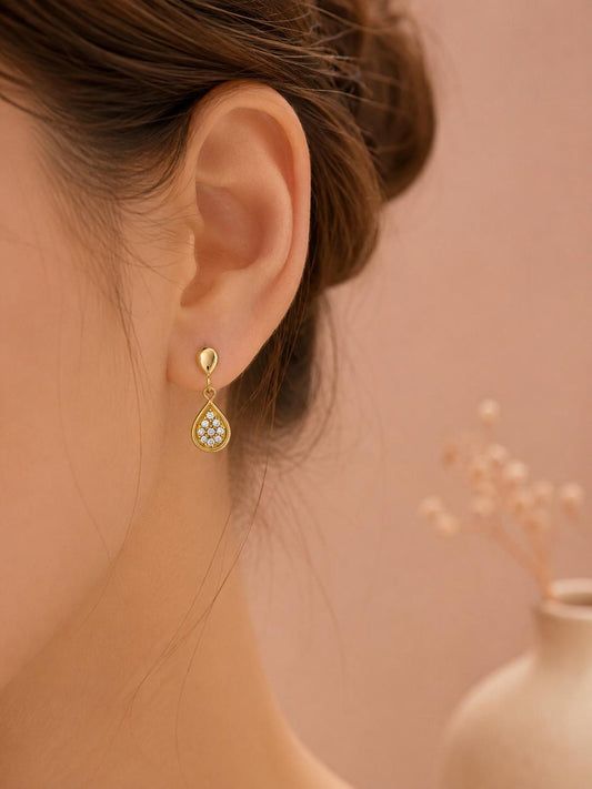 Boucles d'oreilles petites gouttes pendantes