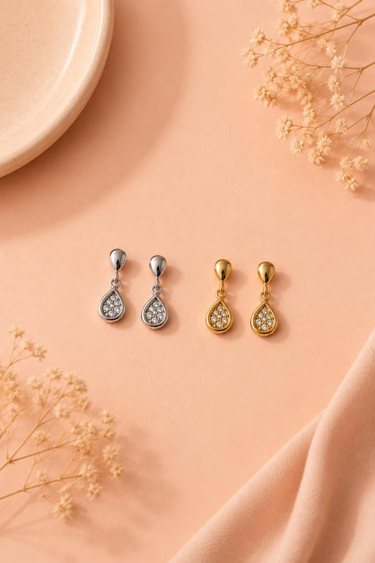 Boucles d'oreilles petites gouttes pendantes