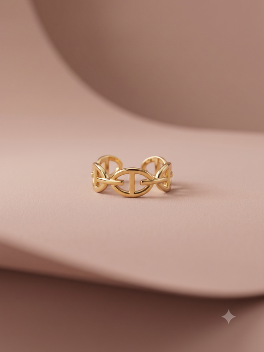 Bague ajustable maille marine