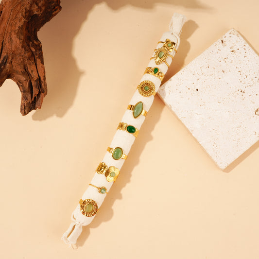 Bague pierre naturelle verte aventurine