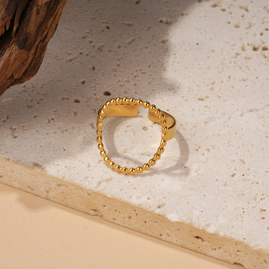 Bague ajustable ovale de billes