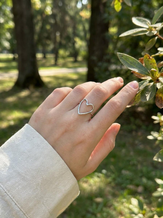 Bague cœur fine
