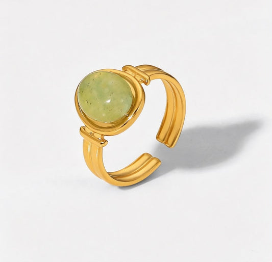 Bague ajustable avec pierre naturelle