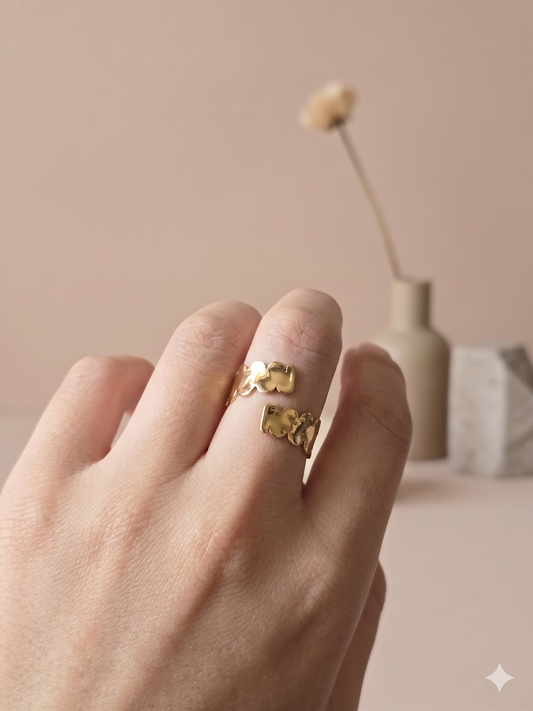 Bague vagues ondulées