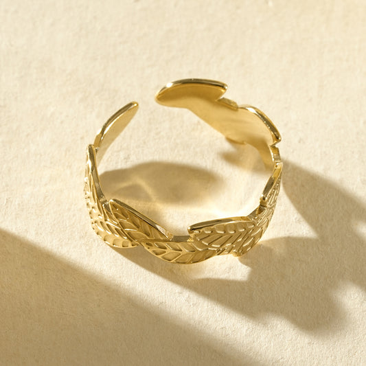 Bague couronne de feuilles