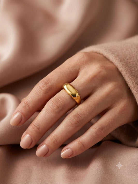 Bague large forme organique