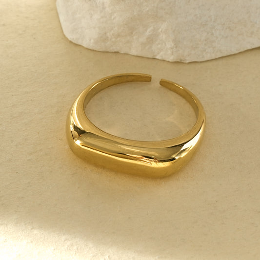 Bague large forme organique