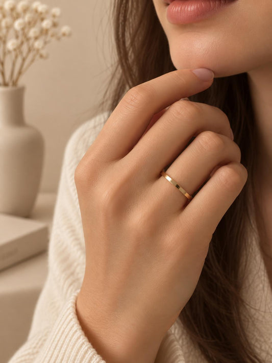 Bague anneau simple 1 mm