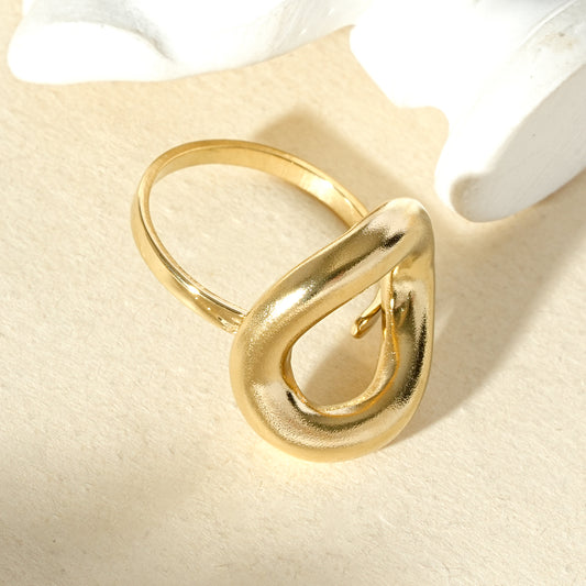 Bague large maillon marine