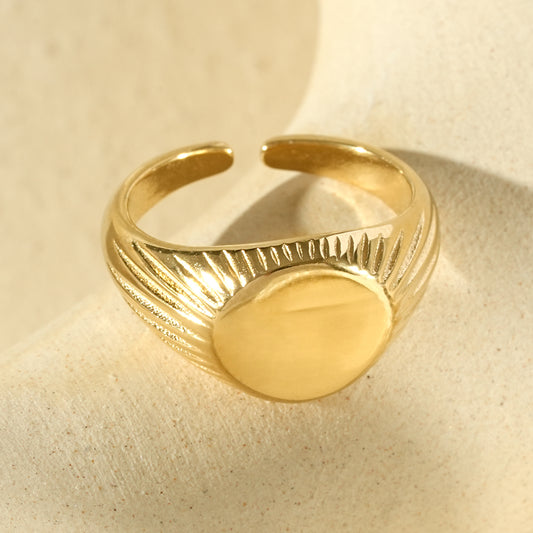 Bague chevalière gravure ligne