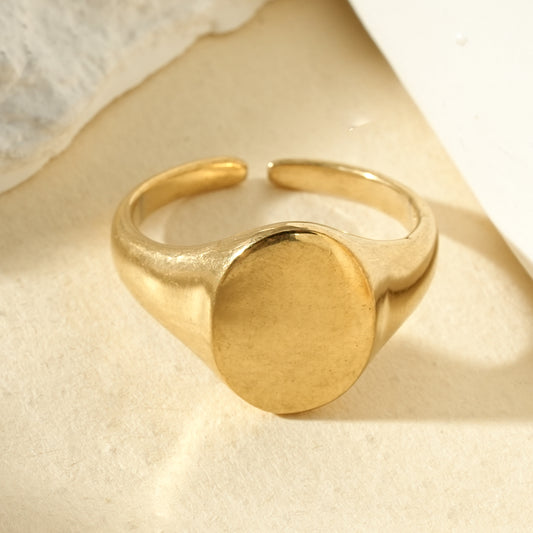 Bague chevalière ovale