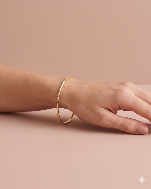 Bracelet Jonc Classique Brillant 2mm