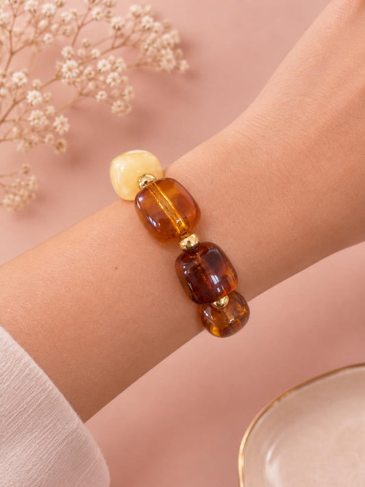 Bracelet perles de résine élastiques