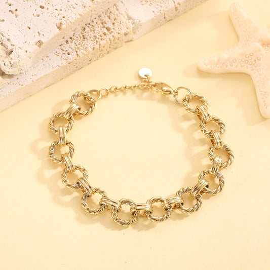 Bracelet chaîne maillons torsadés