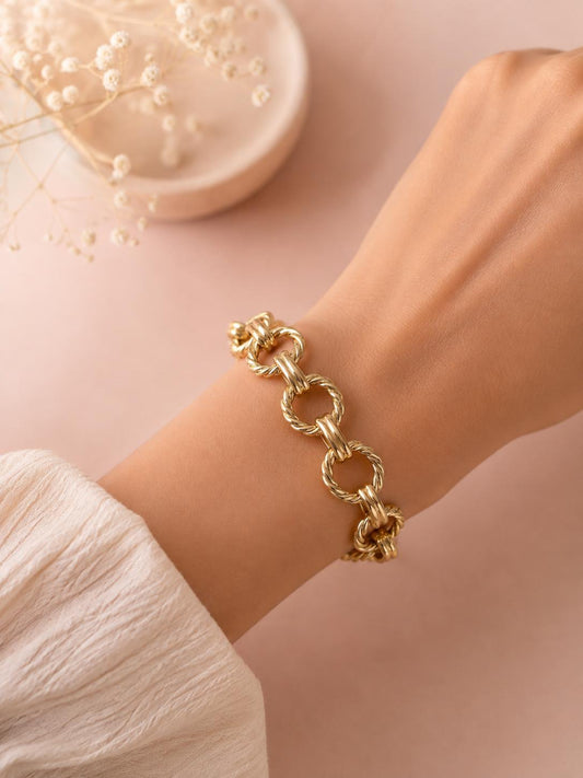 Bracelet chaîne maillons torsadés