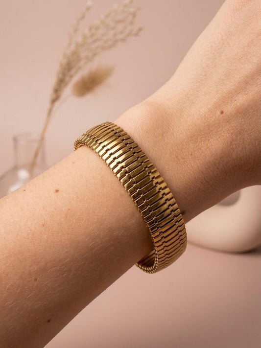 Bracelet chaîne large tressée