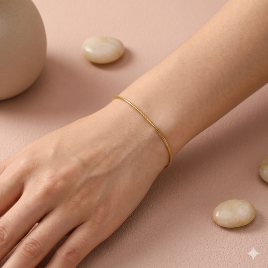 Bracelet chaîne serpent minimaliste