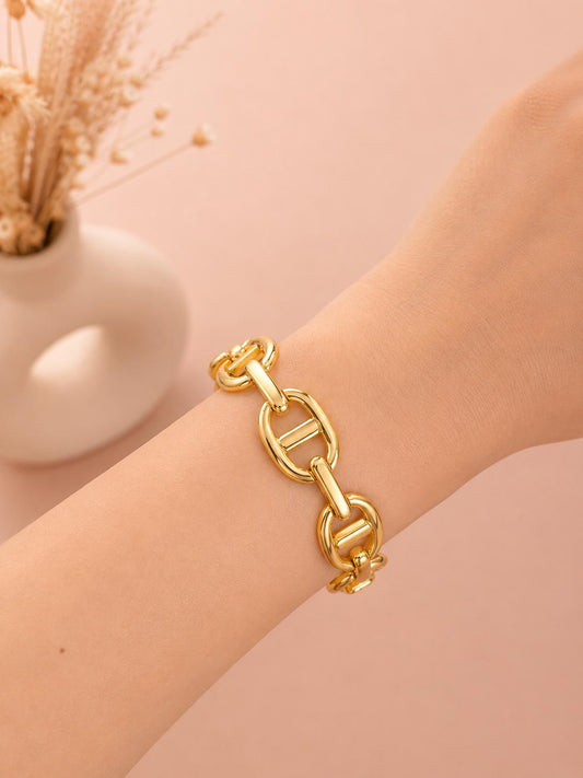 Bracelet jonc maille marine