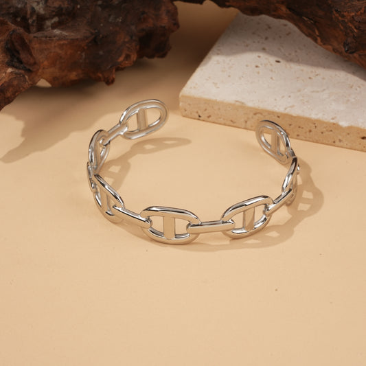 Bracelet jonc maille marine