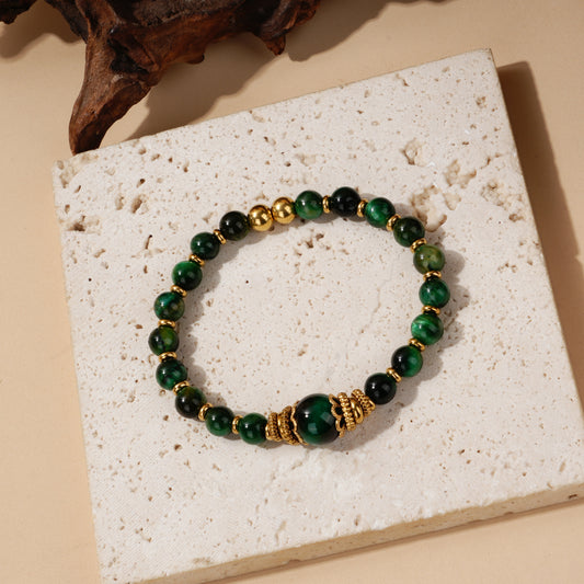 Bracelet élastique à pierres naturelles
