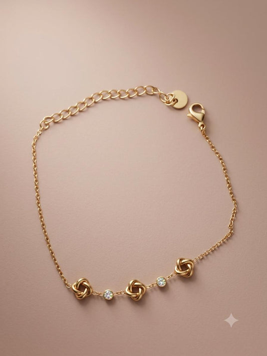 Bracelet triple nœuds entrelacés