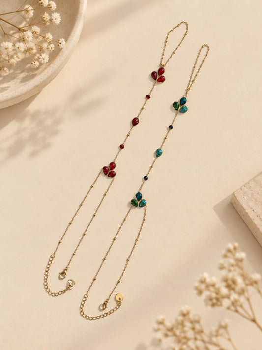 Chaîne de main strass coloré