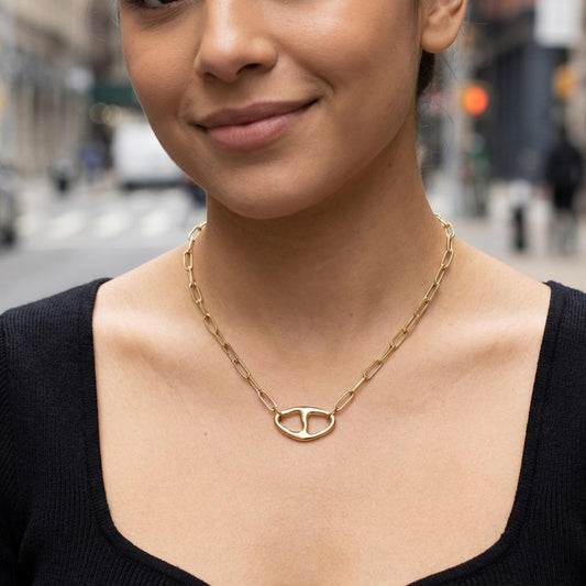 Collier pendentif ovale séparé martelé