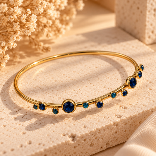 Bracelet jonc rigide ouvert zircons
