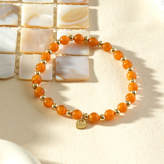 Bracelet billes rondes colorées