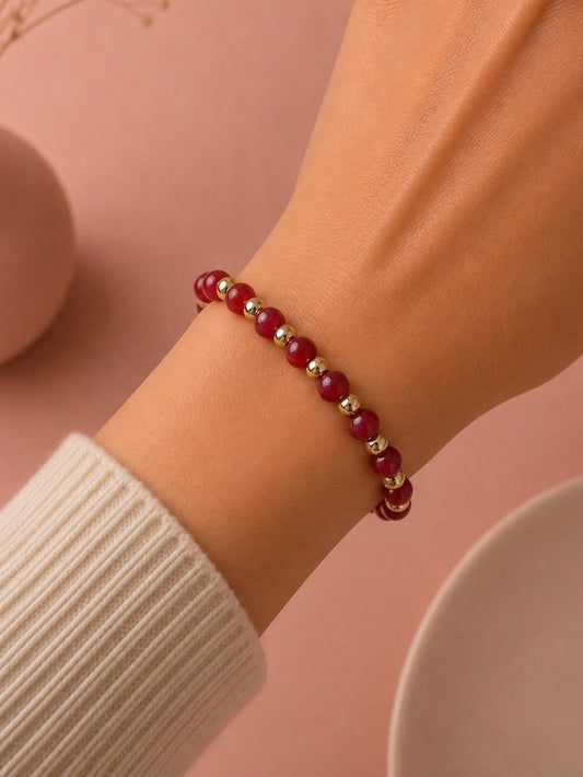 Bracelet billes rondes colorées