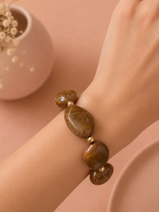 Bracelet perles en résine organiques