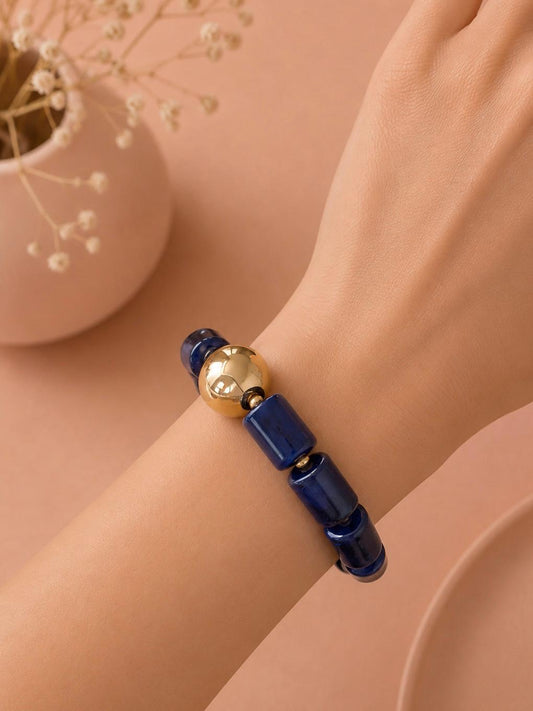 Bracelet élastique tubes en résine