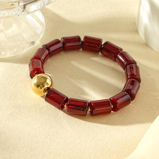 Bracelet élastique tubes en résine
