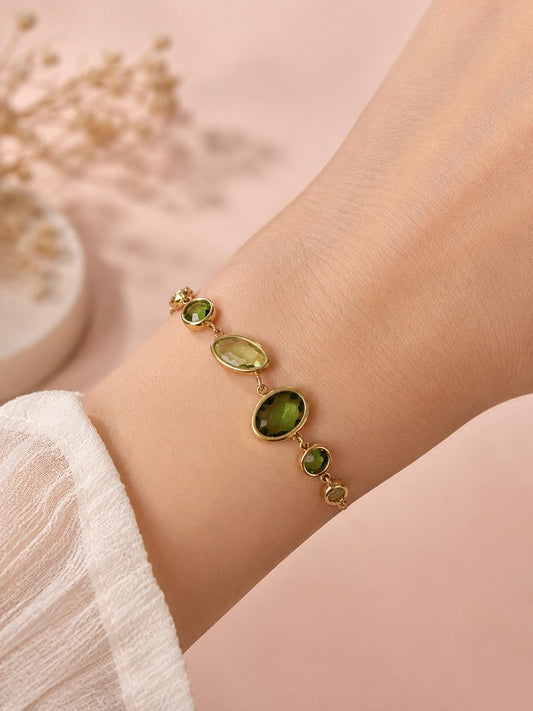 Bracelet fin gouttes de zirconiums